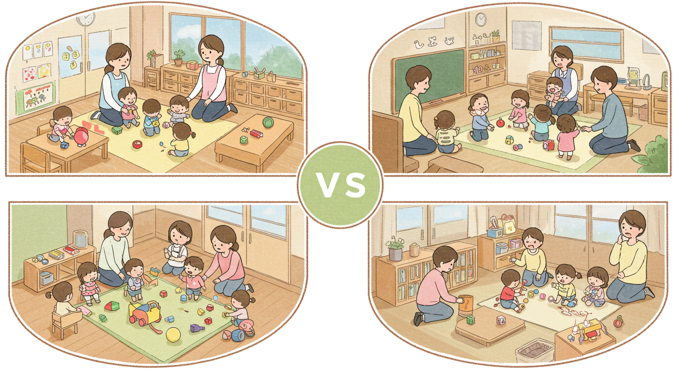 認可保育園と認可外保育園の違い（大阪市の場合）